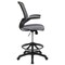 Emma and Oliver Mid-Back Mesh Ergonomic Drafting Chair with Foot Ring and Flip-Up Arms